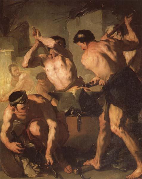 Luca Giordano Vulcan's Forge oil painting image